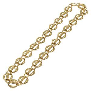 CHANEL Chain Belt metal Gold CC Auth 127734V
